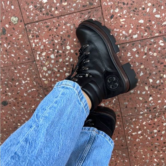 Tory Burch Miller Lug Hiker Boot, Perfect Black, Sizes 7 & 9 - Picture 2 of 10
